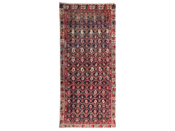 4x8 Handmade Turkish Vintage Tribal Rug | Bold Teardrop Pattern In Rich Earthy Tones | Boho Rug, Anatolian Rug | SHR641 | From 1970