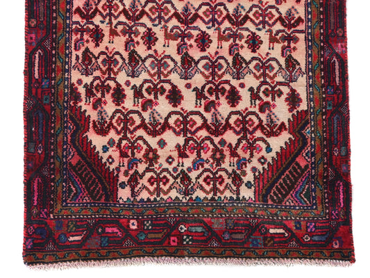 2x10 Handmade Turkish Vintage Tribal Rug | Intricate Floral Motifs On A Cream Field | Boho Rug, Anatolian Rug | SHR643 | From 1970