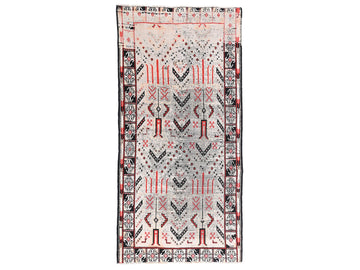3x7 Handmade Turkish Vintage Tribal Rug | Arrowhead & Fertility Symbol Masterpiece | Boho Rug, Anatolian Rug | SHR649 | From 1970