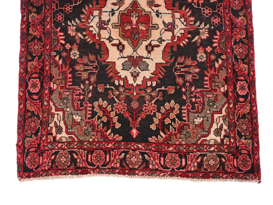 3x7 Handmade Turkish Vintage Tribal Rug | Floral Tree Of Life Motifs With Cream Medallions | Boho Rug, Anatolian Rug | SHR653 | From 1970