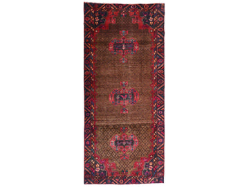 5x10 Handmade Turkish Vintage Tribal Rug | Chestnut Field With Floral Medallions | Boho Rug, Anatolian Rug | SHR661 | From 1970