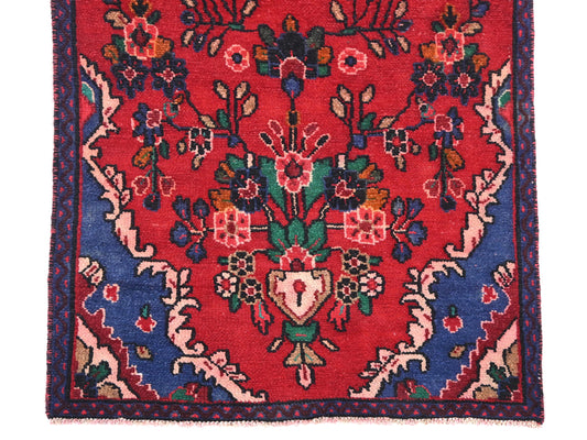 3x9 Handmade Turkish Vintage Tribal Rug | Vibrant Floral Field With Ivory Medallion | Boho Rug, Anatolian Rug | SHR669 | From 1970