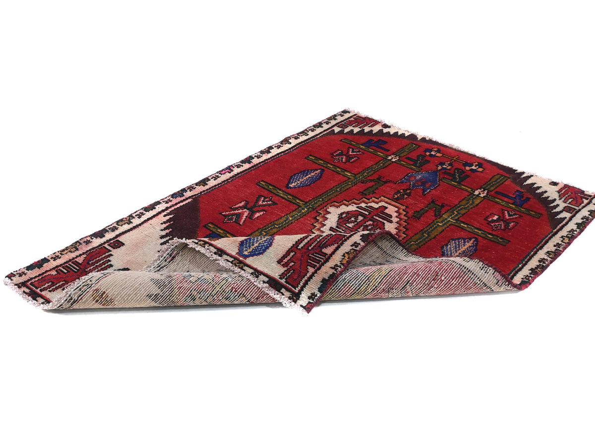 Rectangular Rug Emblem 3x4 Handmade Turkish Vintage Tribal Rug | Rich Tribal Emblems | Boho R