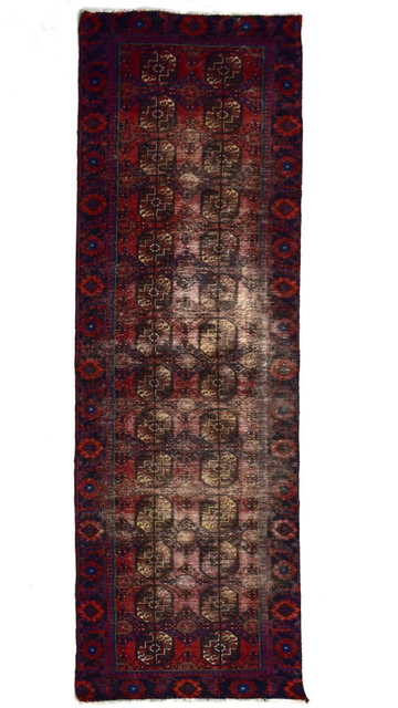 Vintage Hand Knotted Turkish Wool Rug – Tribal Red Runner
