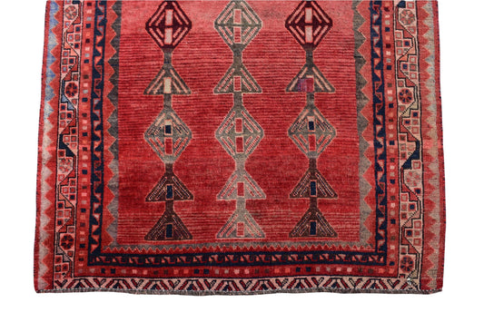 4x9 Antique Handmade Turkish Rug | Hand knotted Rug | Vintage Anatolian Rug | Area Rug for Bedroom, Living Room Rug, and Kitchen Rug - SHR47