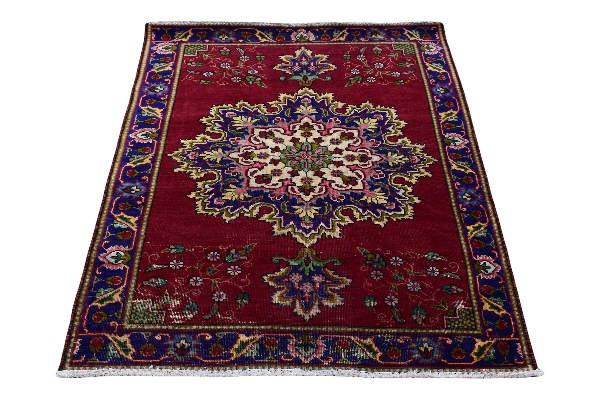 3x5 Antique Handmade Turkish Rug | Hand knotted Rug | Vintage Anatolian Rug | Area Rug for Bedroom, Living Room Rug, and Kitchen Rug - SHR60