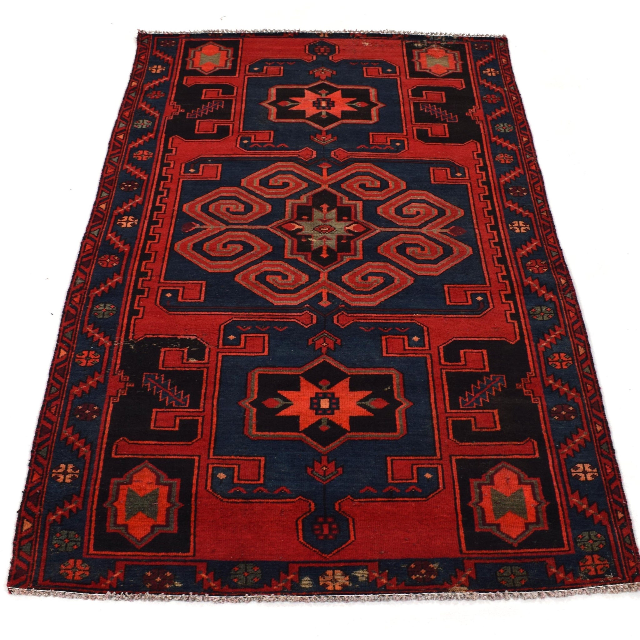 4x7 Antique Handmade Turkish Rug | Hand knotted Rug | Vintage Anatolian Rug | Area Rug for Bedroom, Living Room Rug, and Kitchen Rug-SHR208