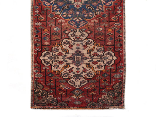 3x9 Antique Handmade Turkish Rug | Hand knotted Rug | Vintage Anatolian Rug | Runner Rug for Bedroom, Living Room, and Kitchen Rug - SHR262