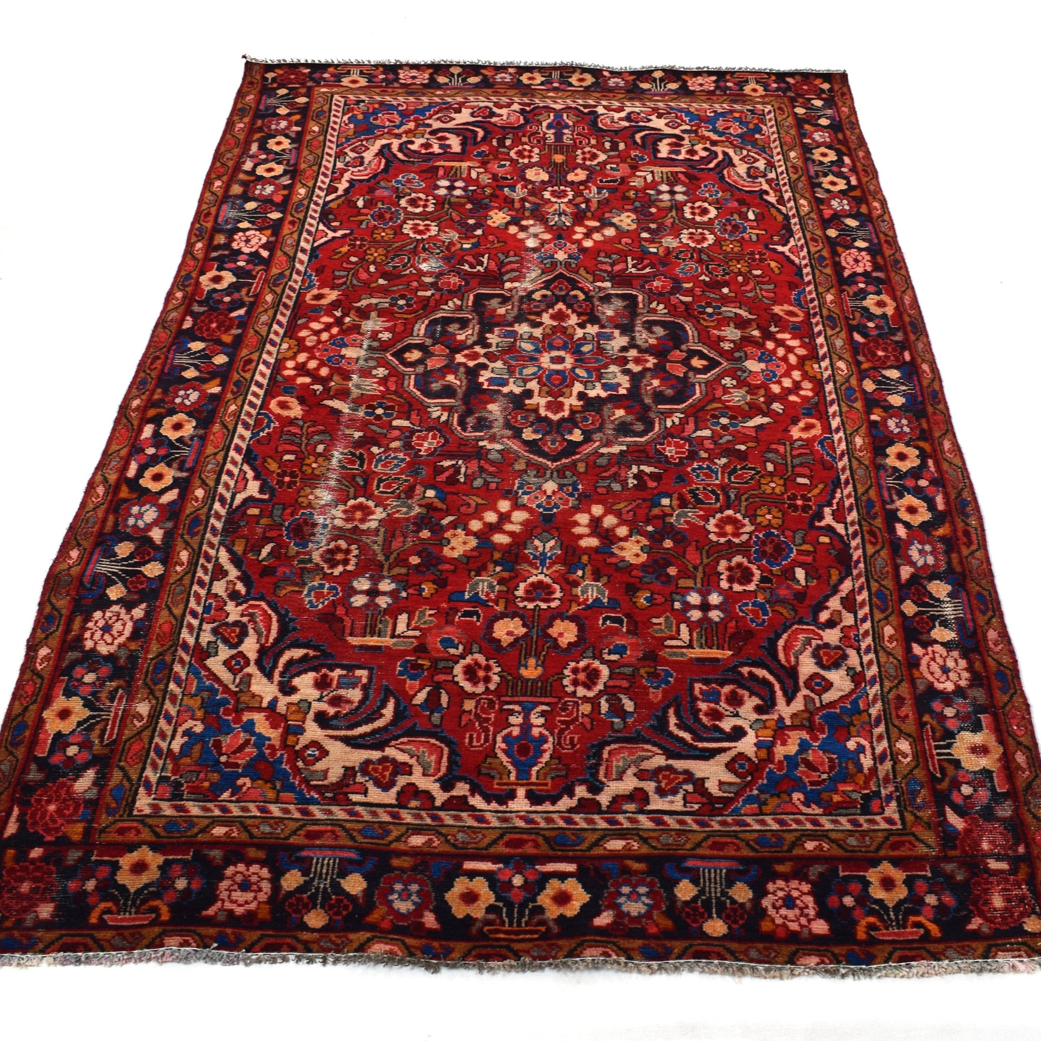 5x9 Antique Handmade Turkish Rug | Hand knotted Rug | Vintage Anatolian Rug | Area Rug for Bedroom, Living Room Rug, and Kitchen Rug-SHR275