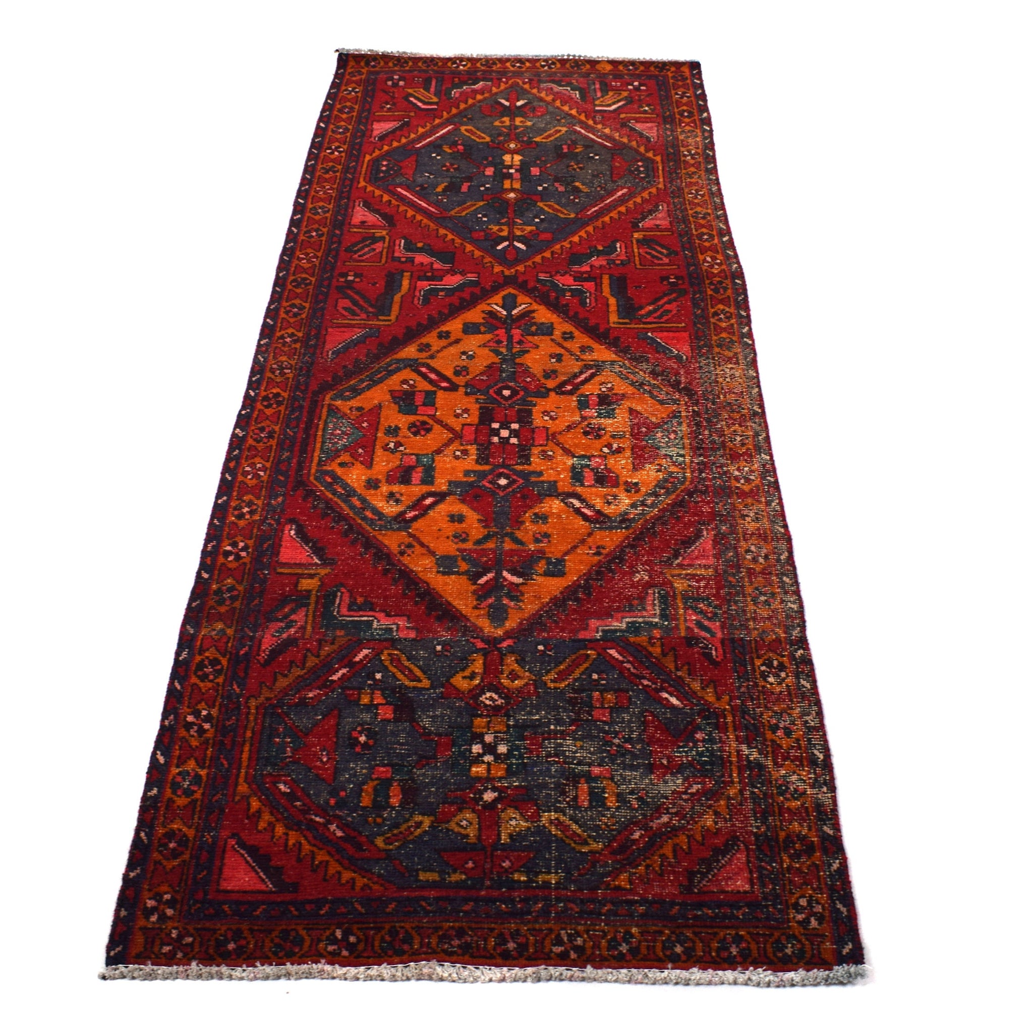 3x9 Antique Handmade Turkish Rug | Hand knotted Rug | Vintage Anatolian Rug | Runner Rug for Bedroom, Living Room, and Kitchen Rug - SHR286