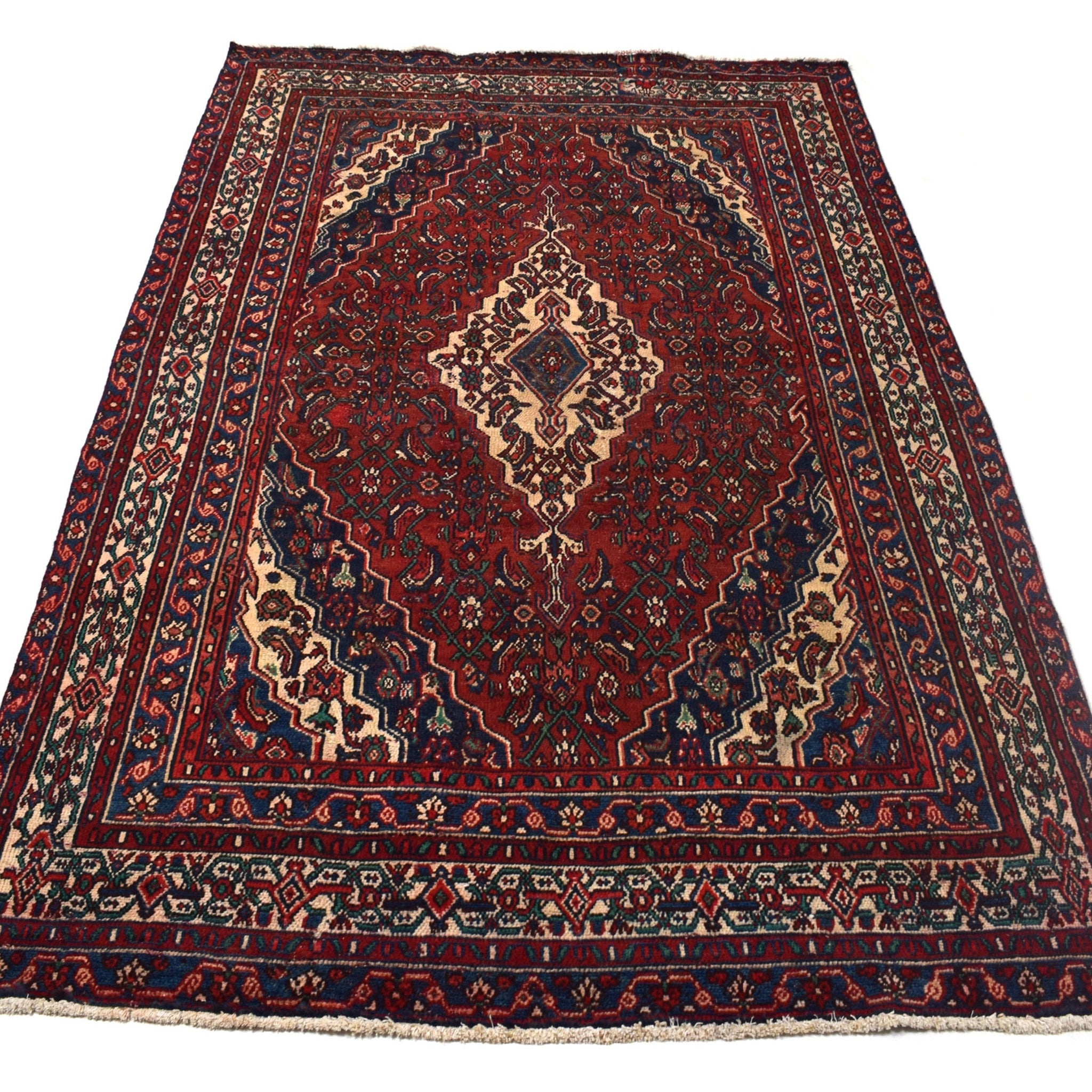 7x9 Antique Handmade Turkish Rug | Hand knotted Rug | Vintage Anatolian Rug | Area Rug for Bedroom, Living Room Rug, and Kitchen Rug-SHR334