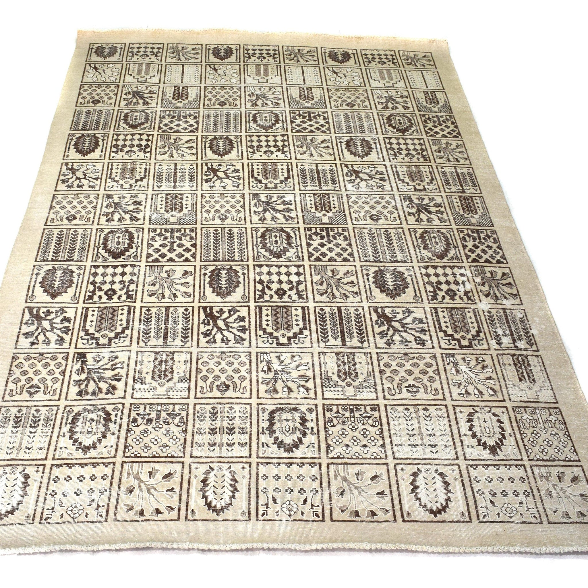 7x11 Vintage Oushak Area Rug for Living Room, Bedroom | Extra Soft Hand-Knotted Wool Rug | Finest Handmade Antique Turkish Rug - TWW344