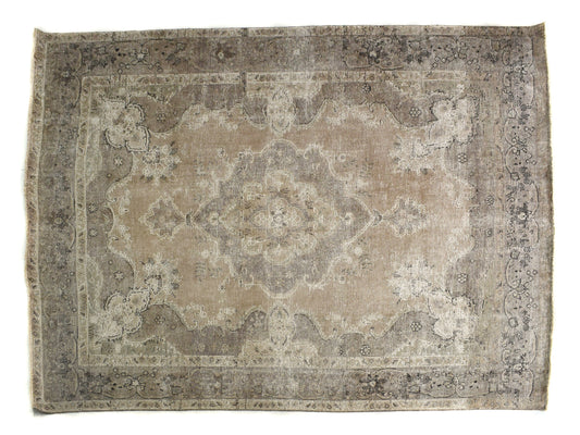 8x11 Vintage Oushak Area Rug for Living Room, Bedroom | Extra Soft Hand-Knotted Wool Rug | Finest Handmade Antique Turkish Rug - TWW348