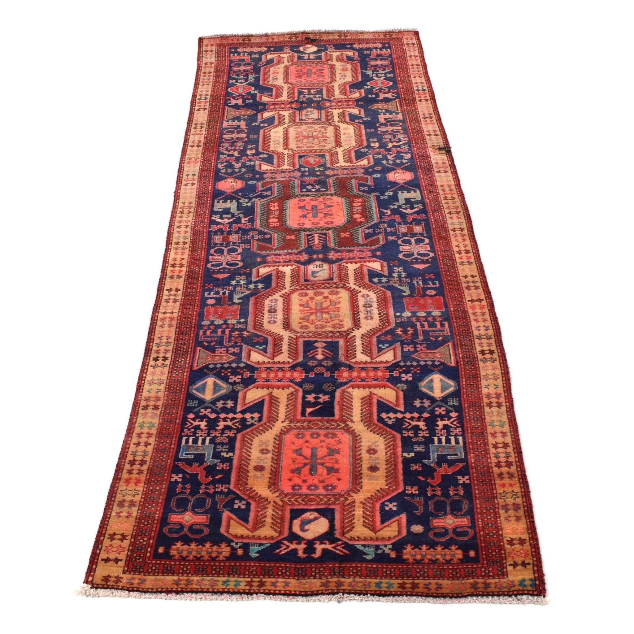 3x10 Antique Handmade Turkish Rug | Hand knotted Rug | Vintage Anatolian Rug | Runner Rug for Bedroom, Living Room, and Kitchen Rug - SHR243